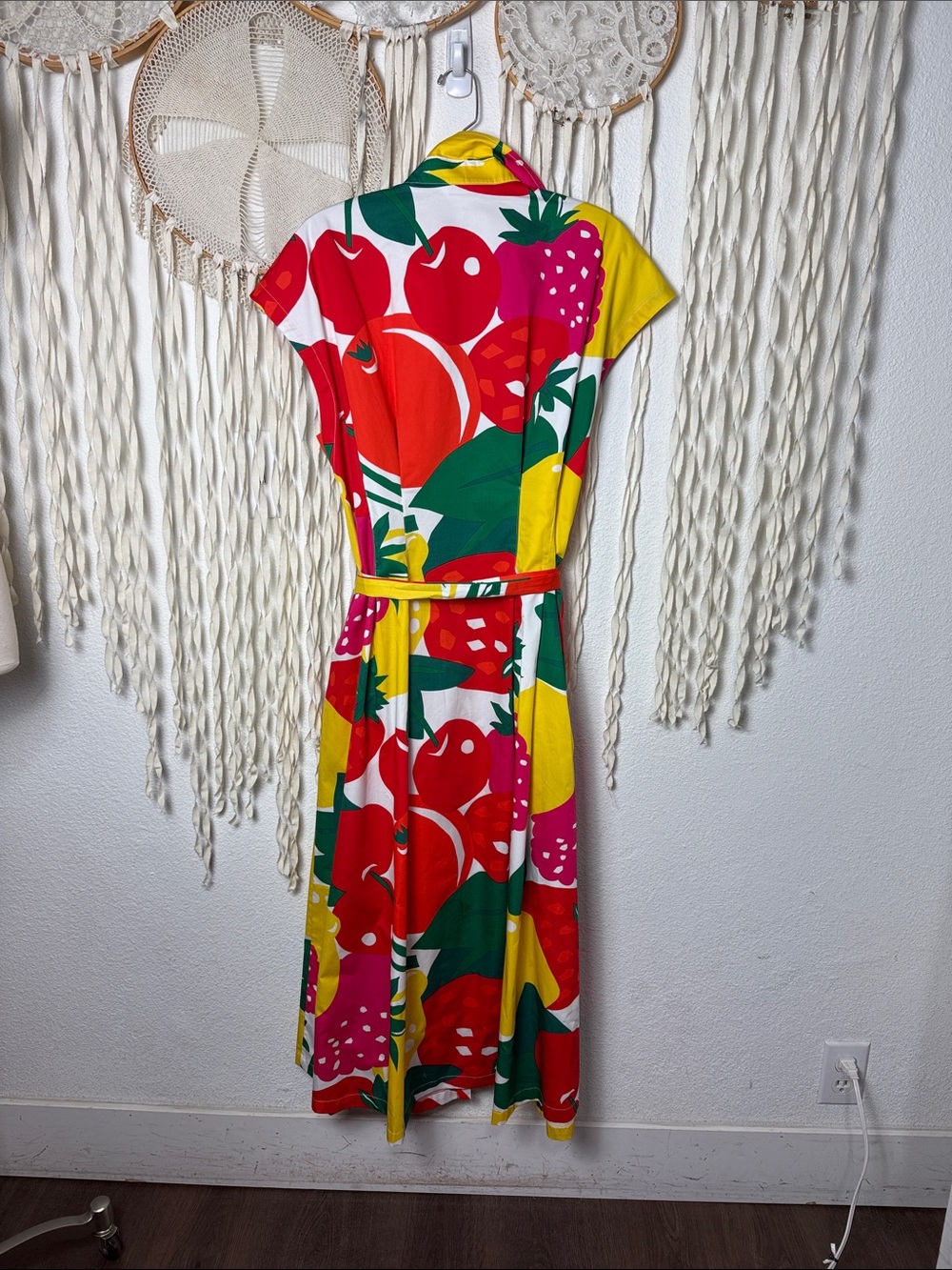 Boden NWT Rachel Cotton Midi Shirtdress in "Summer Fruits" Print Size 10R - Picture 5 of 11